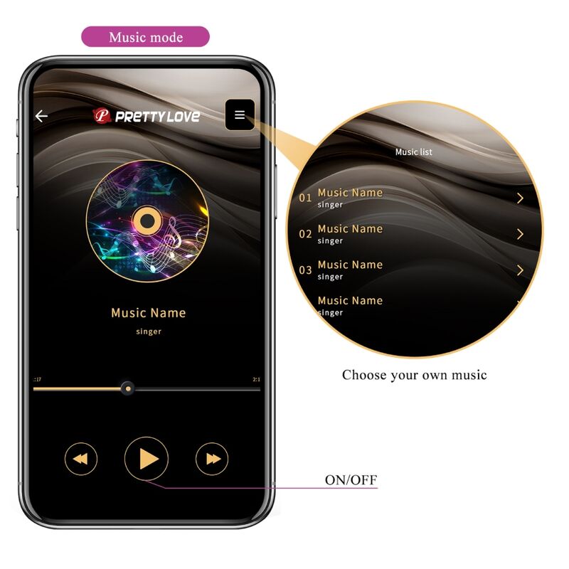 Vibratore Elettrostimolazione APP Pretty Love Hector — Viola