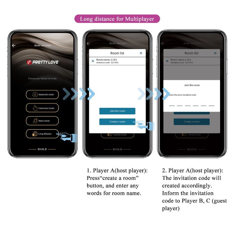 Vibratore Elettrostimolazione APP Pretty Love Hector — Viola