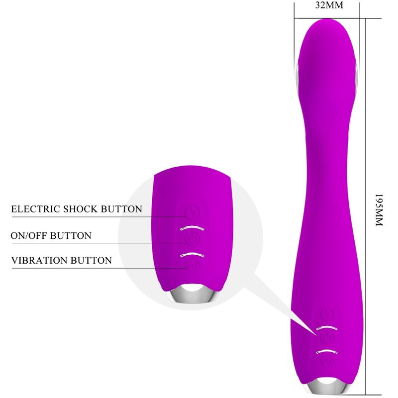 Vibratore Elettrostimolazione APP Pretty Love Hector — Viola
