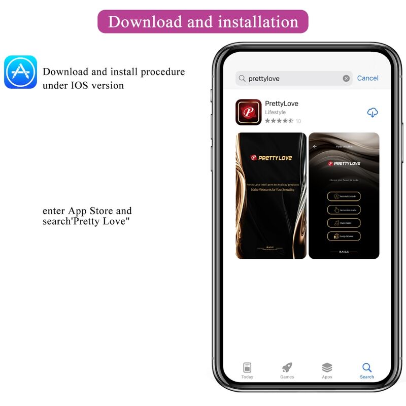 Vibratore Elettrostimolazione APP Pretty Love Hector — Viola