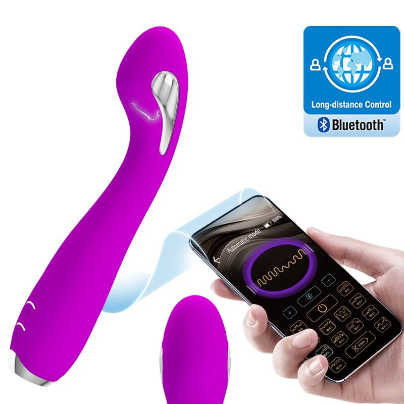 Vibratore Elettrostimolazione APP Pretty Love Hector — Viola