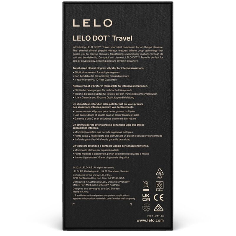 Stimolatore Clitoride da Viaggio Lelo Dot Travel — Viola