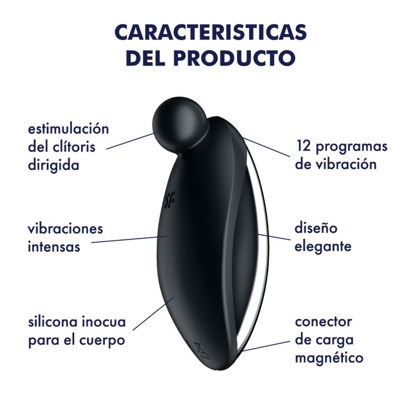 Vibratore Clitoride Lay-On Satisfyer Spot On 2 — Nero