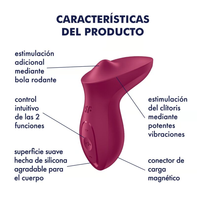 Vibratore Clitoride con Sfera Rotante Satisfyer Exciterrr — Fucsia