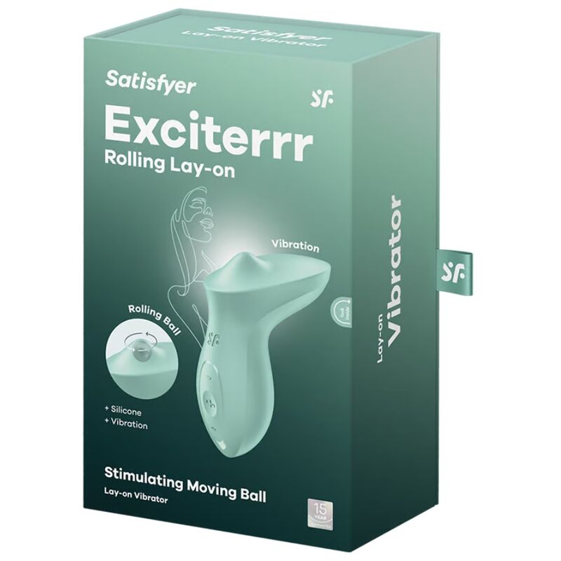 Vibratore Clitoride Satisfyer Exciterrr — Sfera Rotante, Menta