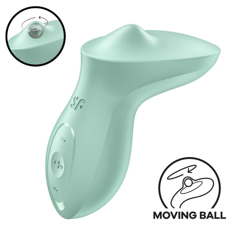 Vibratore Clitoride Satisfyer Exciterrr — Sfera Rotante, Menta