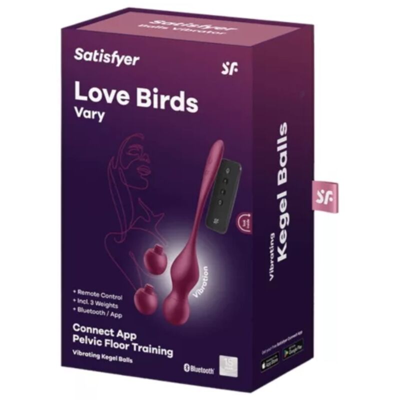 Sfere Vaginali Vibranti Satisfyer Love Birds Vary — App, 3 Pesi