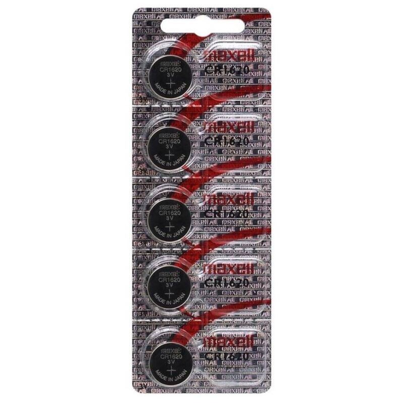 Batteria Litio CR1620 Maxell — 3V, 5 Unità