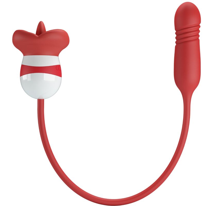 Stimolatore Vulvare con Lingua Pretty Love Ashlynn — Rosso
