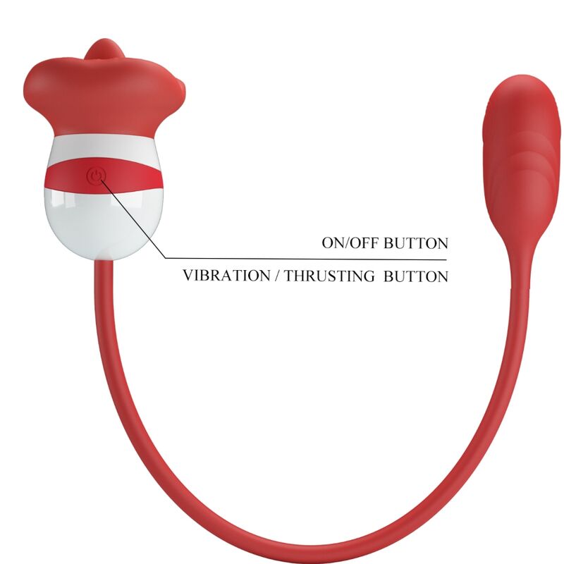 Stimolatore Vulvare con Lingua Pretty Love Aliyah — Rosso