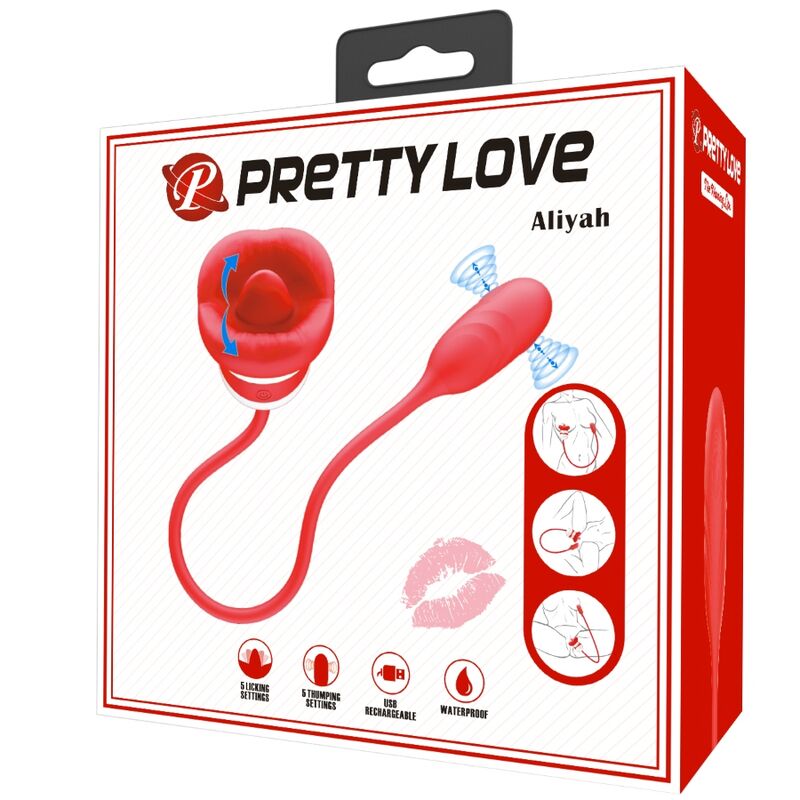 Stimolatore Vulvare con Lingua Pretty Love Aliyah — Rosso
