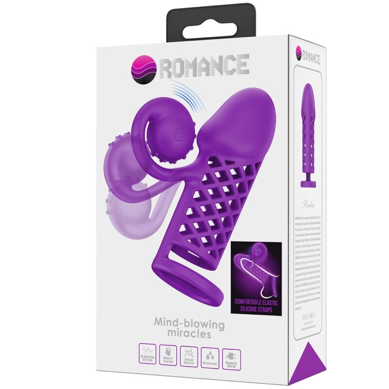 Guaina Fallica Vibrante Romance Harden — Silicone, viola