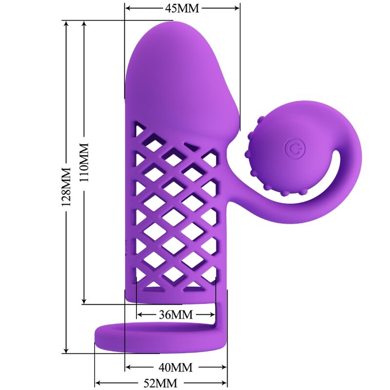 Guaina Fallica Vibrante Romance Harden — Silicone, viola