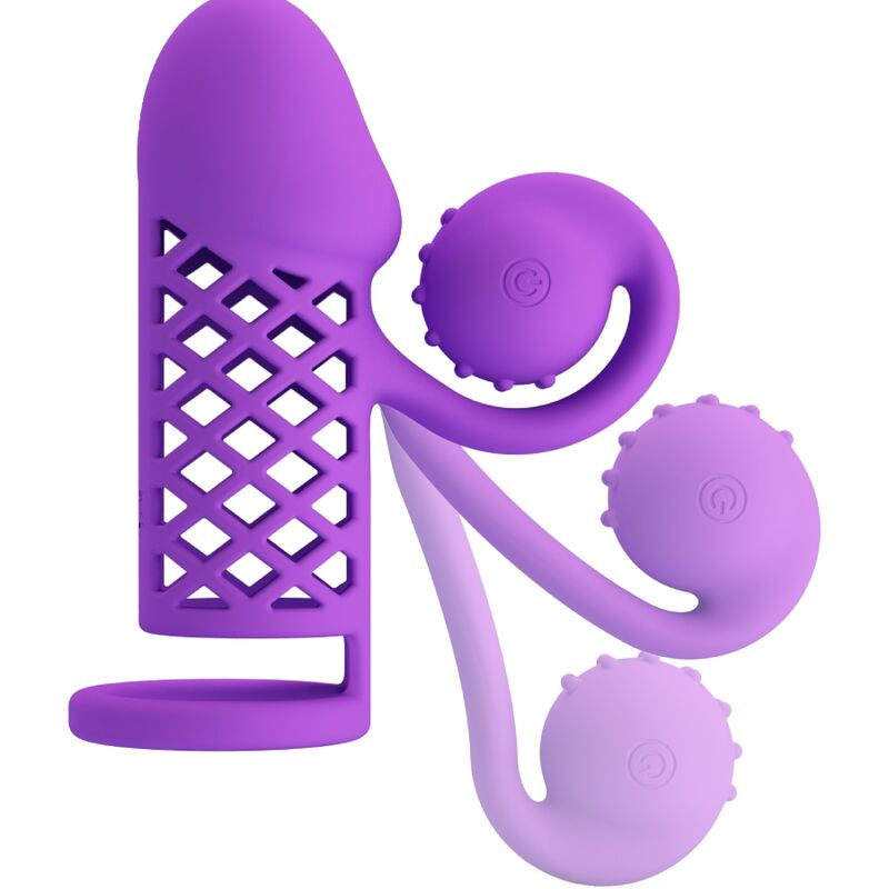Guaina Fallica Vibrante Romance Harden — Silicone, viola
