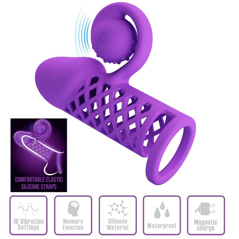 Guaina Fallica Vibrante Romance Harden — Silicone, viola