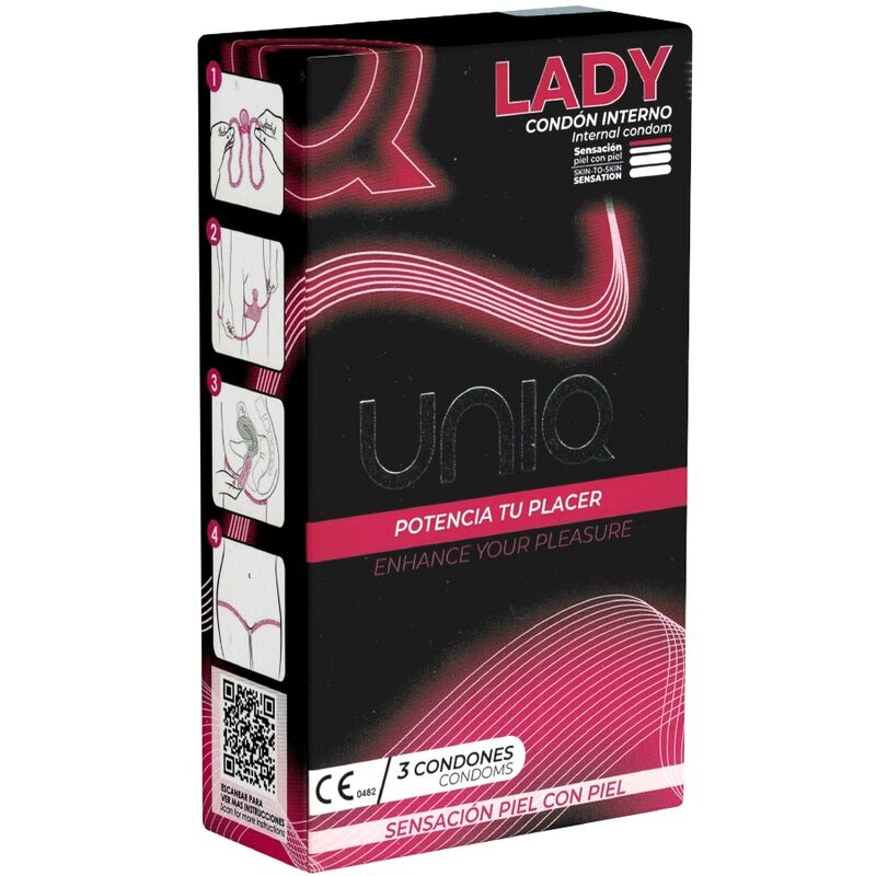 Preservativo Femminile Senza Lattice UNIQ Lady — 3 Unità