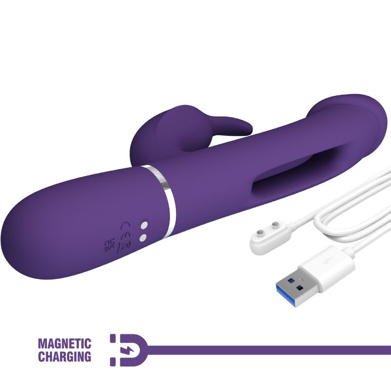Vibratore Rabbit Pretty Love Kampas — 3 in 1, Ricaricabile