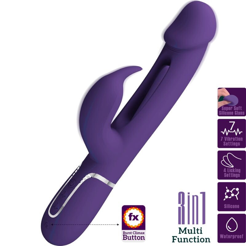 Vibratore Rabbit Pretty Love Kampas — 3 in 1, Ricaricabile