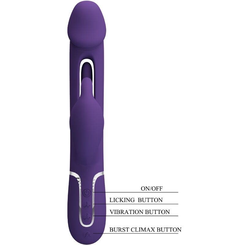 Vibratore Rabbit Pretty Love Kampas — 3 in 1, Ricaricabile