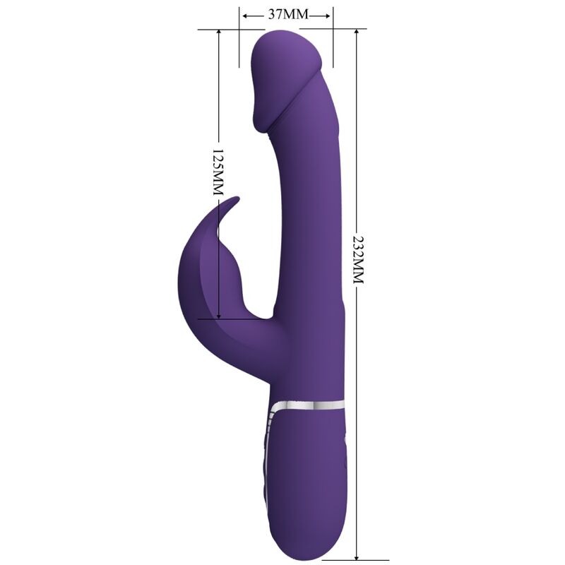 Vibratore Rabbit Pretty Love Kampas — 3 in 1, Ricaricabile