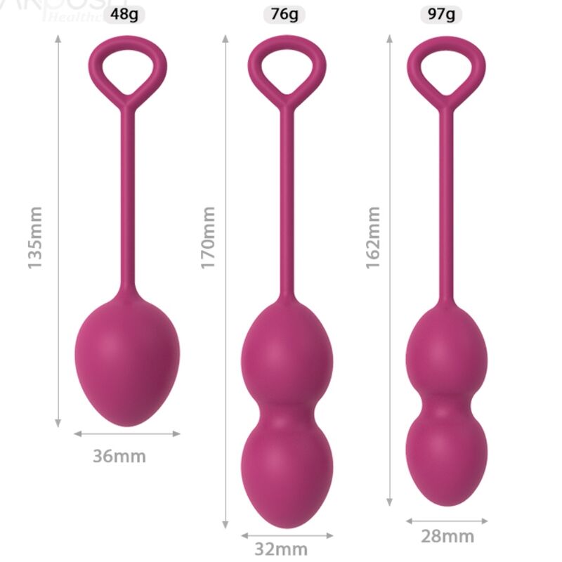 Sfere Vaginali Kegel Armony Anabiosis — 3 Livelli, Bordeaux