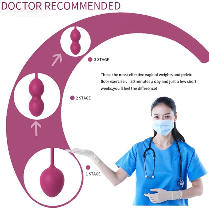 Sfere Vaginali Kegel Armony Anabiosis — 3 Livelli, Bordeaux