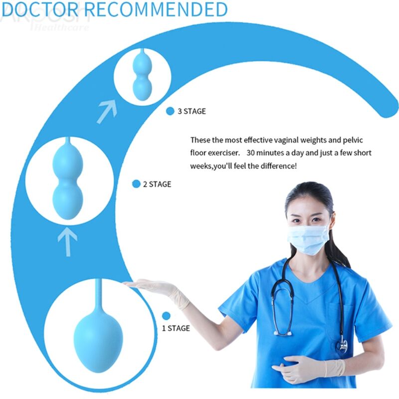 Peso Vaginale Vibrante Armony Anabiosis — 3 Livelli, Blu