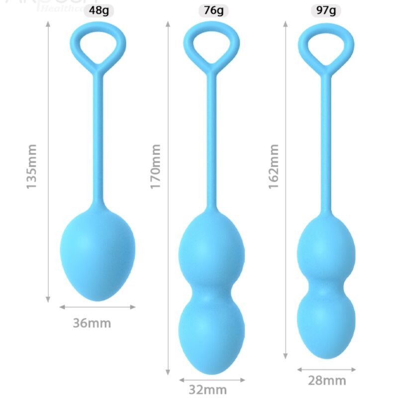 Peso Vaginale Vibrante Armony Anabiosis — 3 Livelli, Blu