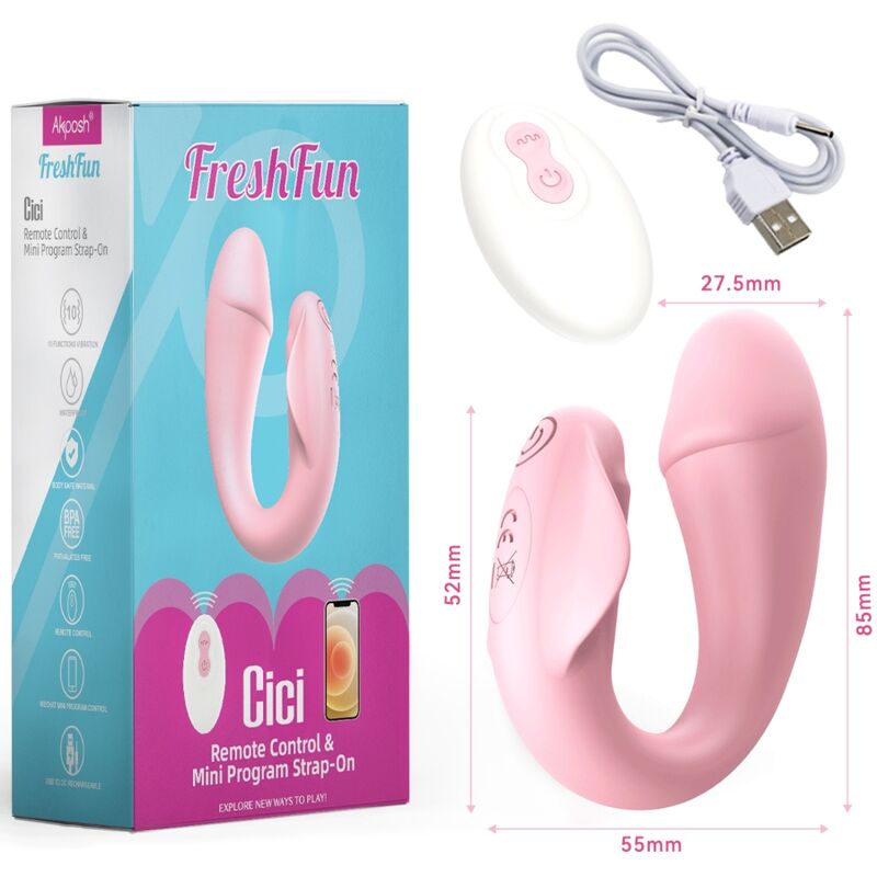 Vibratore Strapless Telecomando Armony Freshfun Cici — Rosa