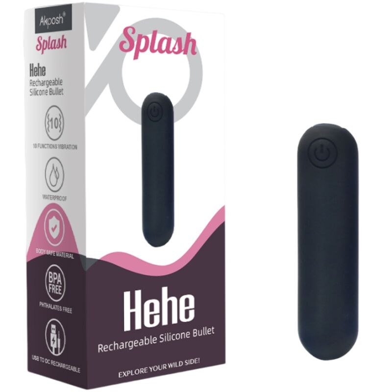 Vibratore Bullet Armony Splash Hehe — Silicone, 10 Vibrazioni