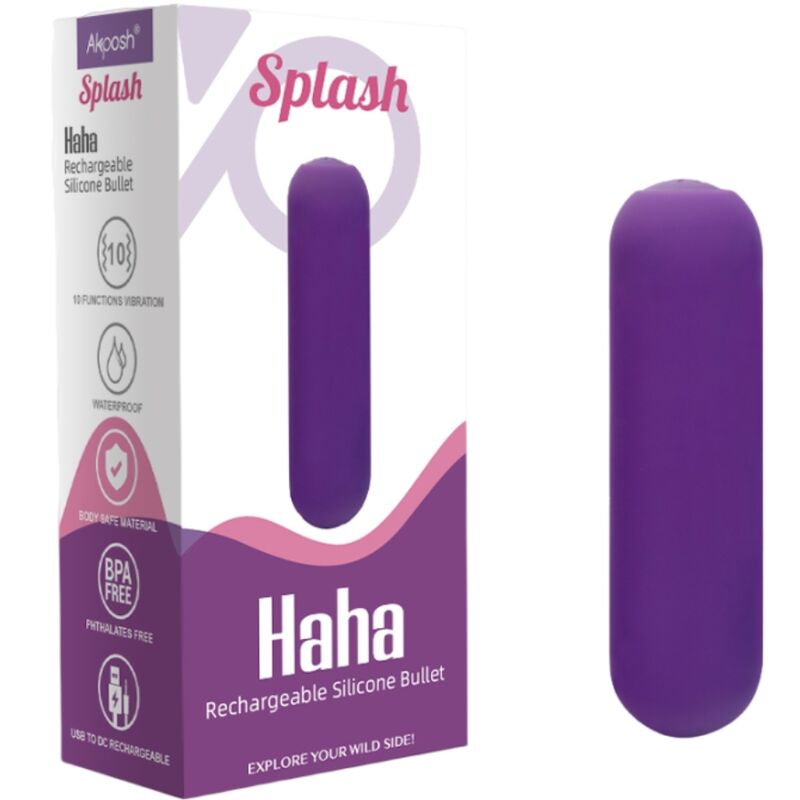 Vibratore Bullet Clitoride Armony Splash Haha — Silicone, 10 Modalità