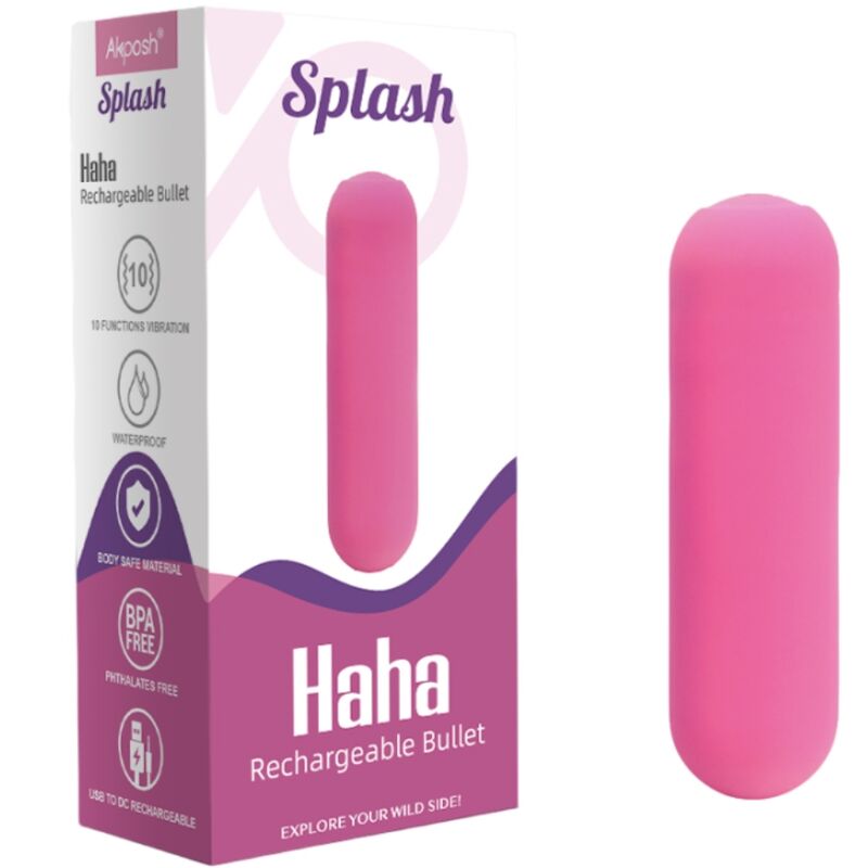 Vibratore Bullet Armony Splash Haha — Silicone, 10 Modalità