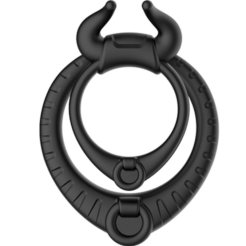 Anello Fallico Vibrante Armony Bull's Pasion — Silicone, Nero