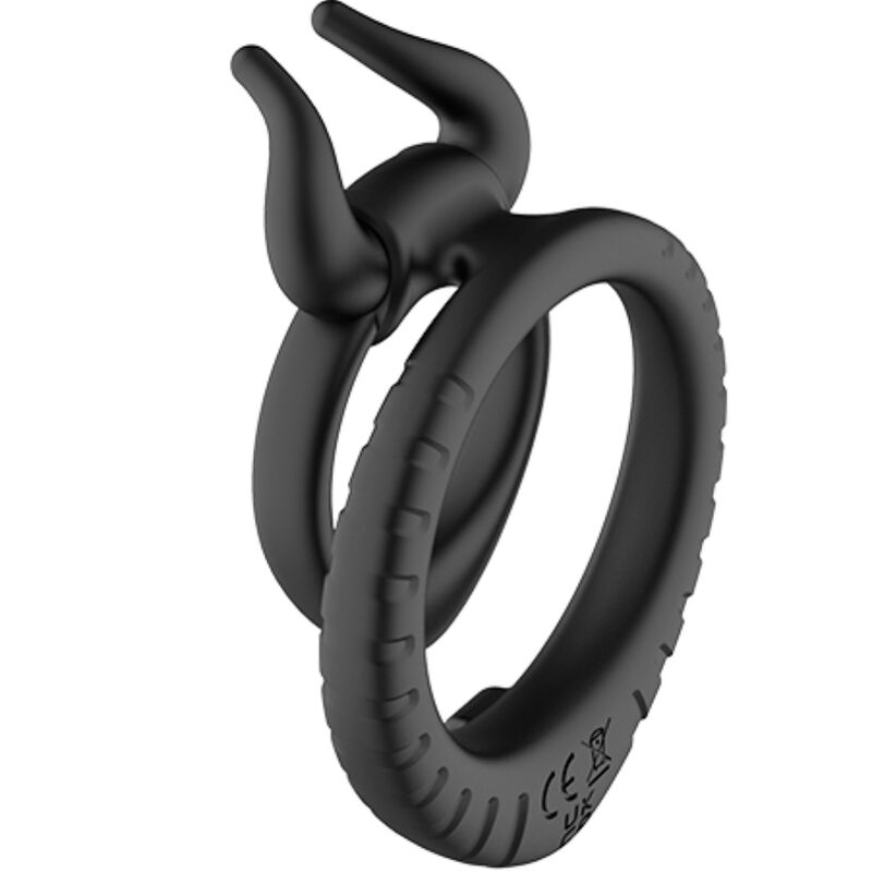 Anello Fallico Vibrante Armony Bull's Pasion — Silicone, Nero