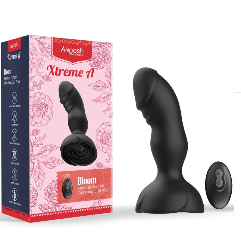 Plug Anale Vibrante con Telecomando Armony Extreme Bloom — Nero