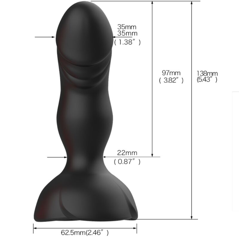 Plug Anale Vibrante con Telecomando Armony Extreme Bloom — Nero