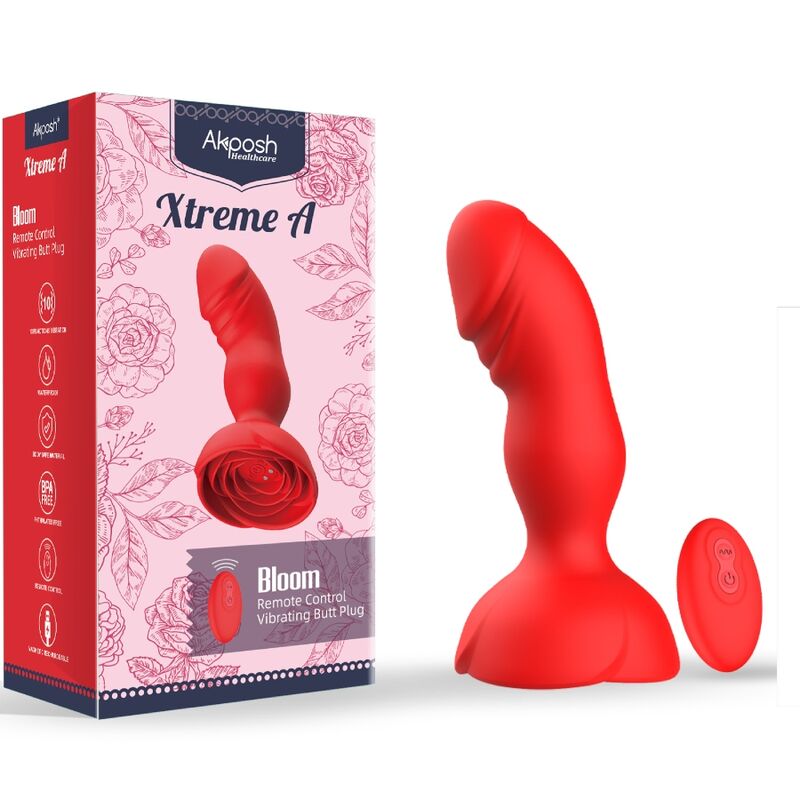 Plug Anale Vibrante con Telecomando Armony Extreme Bloom — Rosso