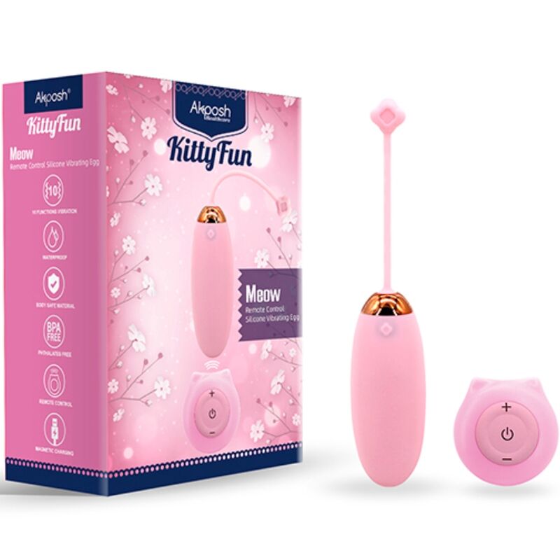 Uovo Vibrante con Telecomando Armony Kitty Fun — 10 Modalità, Rosa
