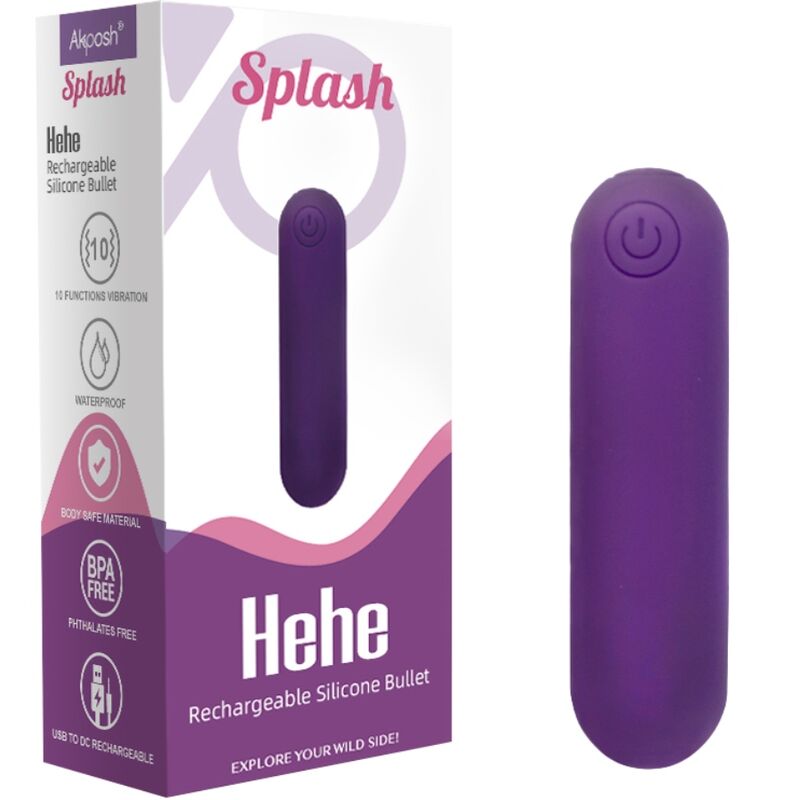 Vibratore Bullet Clitoride Armony Splash Hehe — Silicone, viola