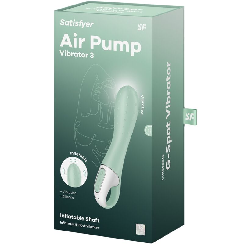 Vibratore Punto G Gonfiabile Satisfyer Air Pump Vibrator 3 — Menta