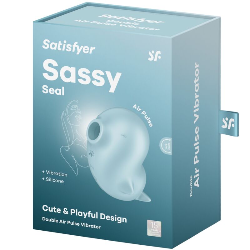 Succhia Clitoride Vibrante Satisfyer Sassy Seal — Blu