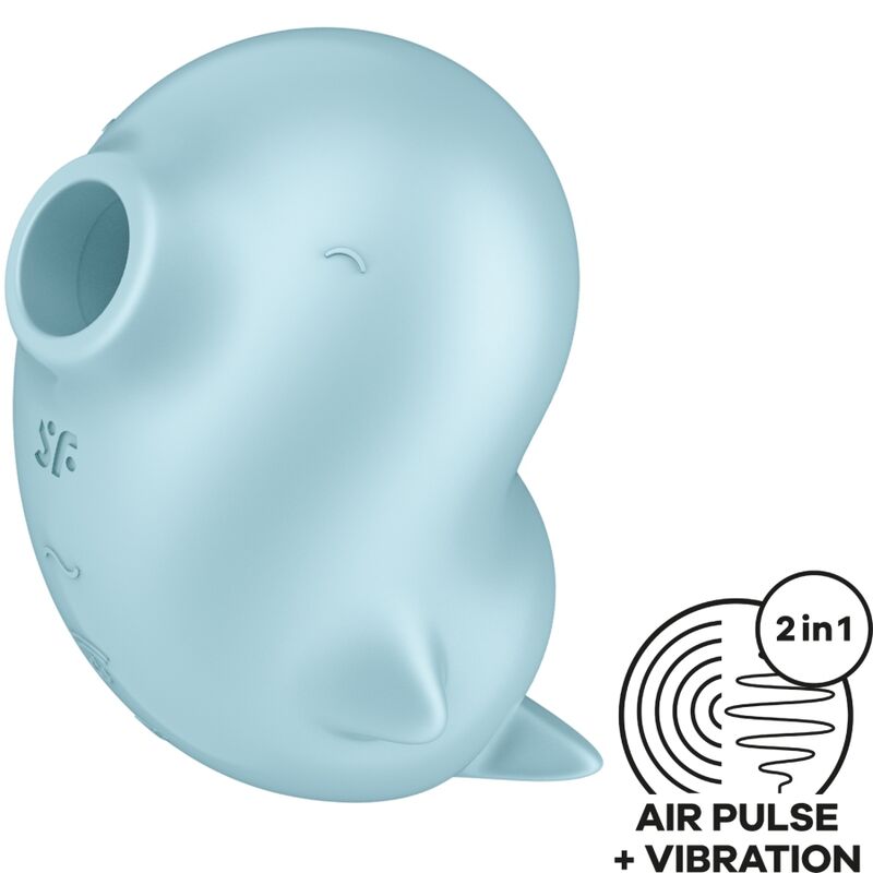 Succhia Clitoride Vibrante Satisfyer Sassy Seal — Blu