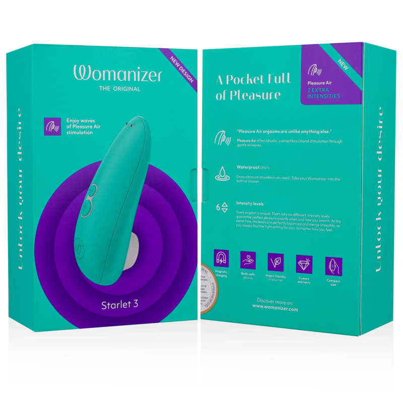 Succhia Clitoride Womanizer Starlet 3 — Impermeabile, Turchese