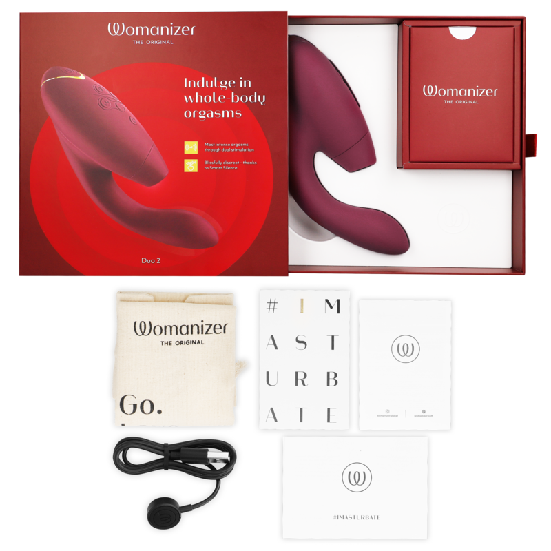Vibratore Rabbit Punto G Womanizer Duo 2 — Bordeaux