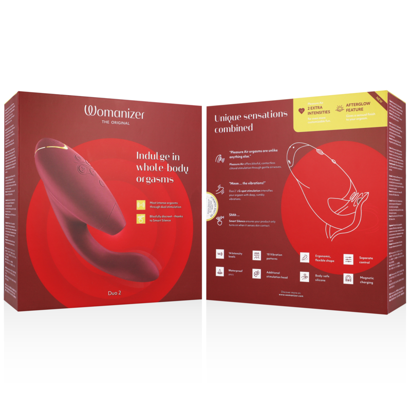 Vibratore Rabbit Punto G Womanizer Duo 2 — Bordeaux