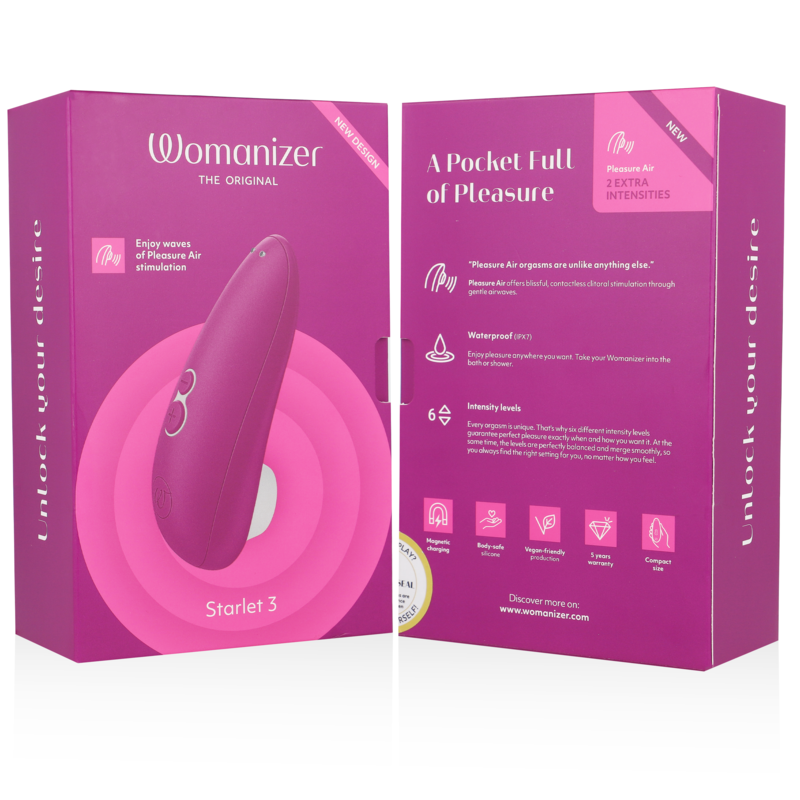 Succhia Clitoride Womanizer Starlet 3 — Viola, 5 Intensità