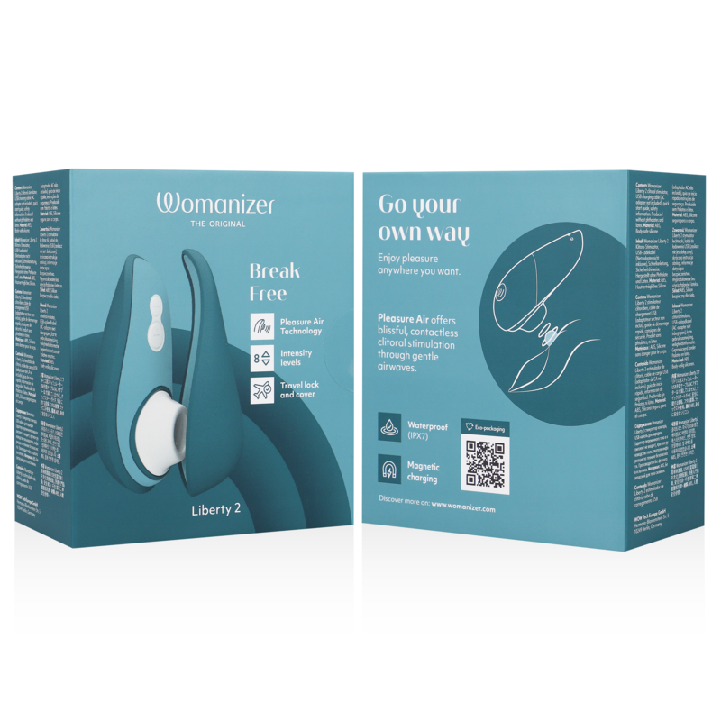 Succhia Clitoride Womanizer Liberty 2 — Pleasure Air, Blu
