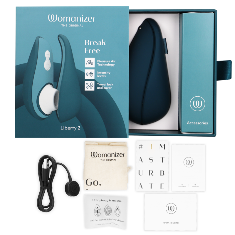 Succhia Clitoride Womanizer Liberty 2 — Pleasure Air, Blu