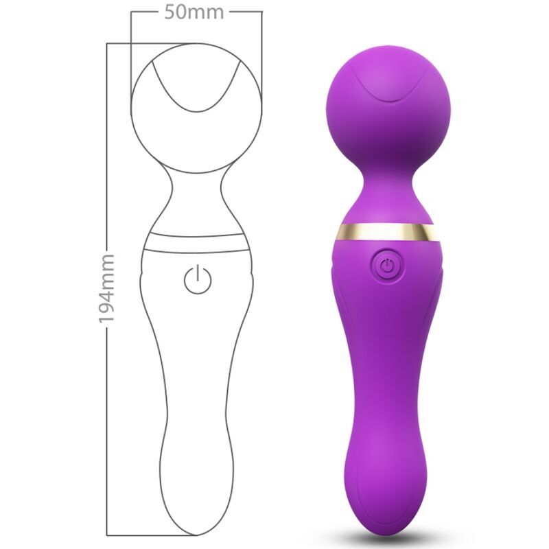 Vibratore Wand Testa Flessibile Armony Freeza — 9 Modalità, Viola