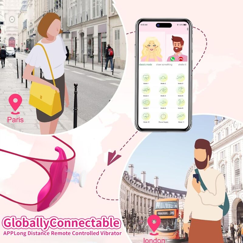 Vibratore Indossabile Punto G Armony Honeybee — Fucsia, App